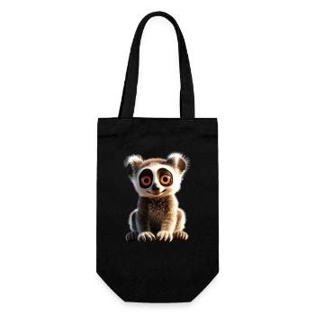 Ring-tailed lemurs lover Lemur ring-tailed lemurs Maki ring-tailed lemur - Gift Bag for Bottles - black - Front