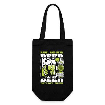Padel Et Bière, C’est Pourquoi Je Suis Ici Padel Tennis - Sac à bouteille - noir - Devant