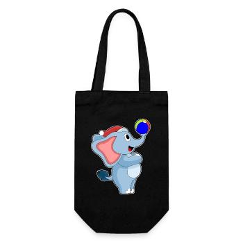Polo nautique de Noël éléphant - Sac à bouteille - noir - Devant