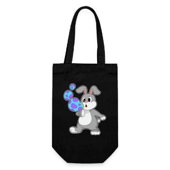 Hase Seifenblasen - Geschenkbeutel für Flaschen - Schwarz - Vorne