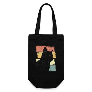 Cat Sketch - Gift Bag for Bottles - black - Front