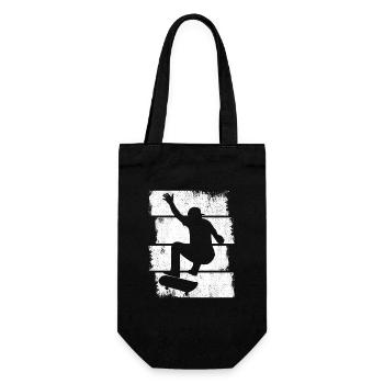 Skateboarding Boy Sketch - Gift Bag for Bottles - black - Front