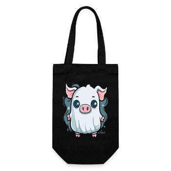 The Little Ghost Pig - Gift Bag for Bottles - black - Front