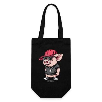 Hip-Hop, Graffiti, Breakdance, Culture, Cochon - Sac à bouteille - noir - Devant