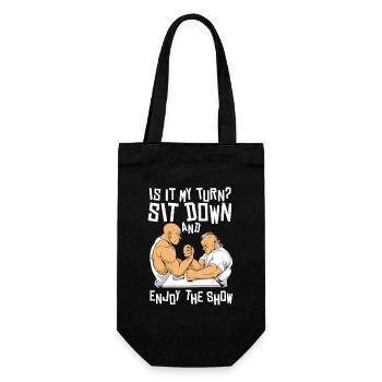 Sit Down And Enjoy The Show Exercise Trainer Arm - Gift Bag for Bottles - black - Front