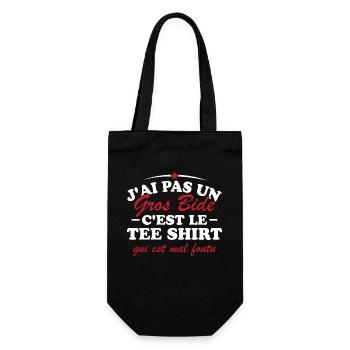 J'ai pas un gros bide - Sac à bouteille - noir - Devant
