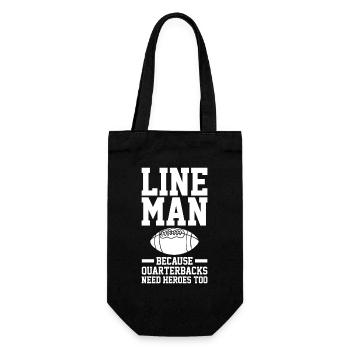 Football Lineman - Geschenkbeutel für Flaschen - Schwarz - Vorne