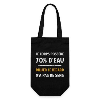 Diluer le Pastis n'a pas de sens humour alcool - Sac à bouteille - noir - Devant