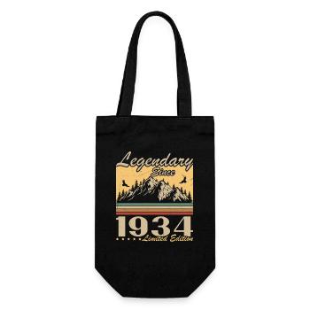Legendary Since 1934 Vintage Birthday Gift - Gift Bag for Bottles - black - Front