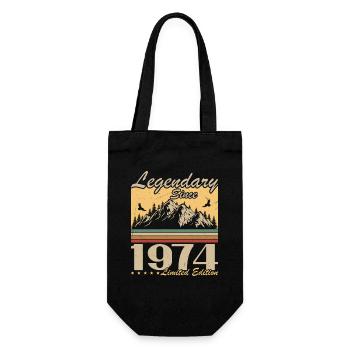 Legendary Since 1974 Vintage Birthday Gift - Gift Bag for Bottles - black - Front