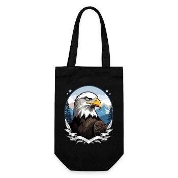 Bald eagle - Gift Bag for Bottles - black - Front