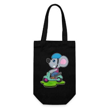Mouse Scooter - Gift Bag for Bottles - black - Front
