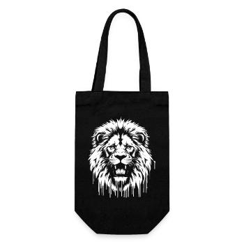 Lion en graffiti - Sac à bouteille - noir - Devant