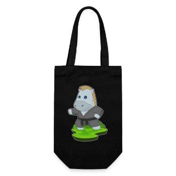 Pferd Karate Kampfsport - Geschenkbeutel für Flaschen - Schwarz - Vorne