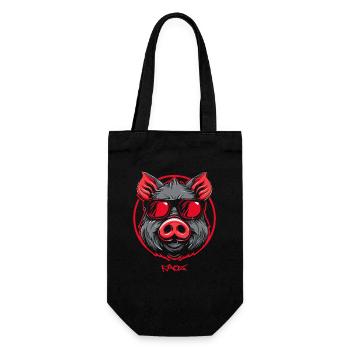 Coole Sau - Geschenkbeutel für Flaschen - Schwarz - Vorne