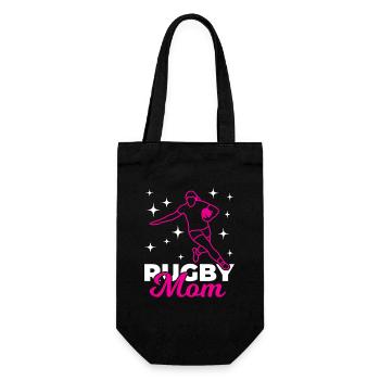 Rugby Mutter - Geschenkbeutel für Flaschen - Schwarz - Vorne
