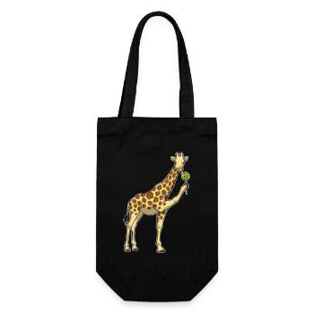 Giraffe Lutscher - Geschenkbeutel für Flaschen - Schwarz - Vorne