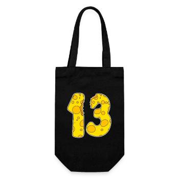13 Year Old Funny Cheese - Gift Bag for Bottles - black - Front