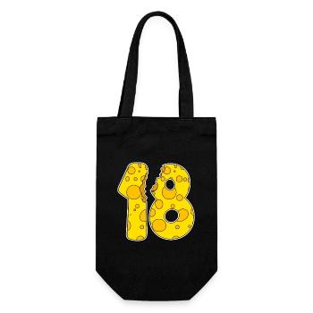 18 Year Old Funny Cheese - Gift Bag for Bottles - black - Front