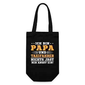 Papa Und Taxifahrer - Geschenkbeutel für Flaschen - Schwarz - Vorne