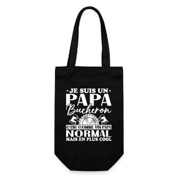 Papa Bûcheron C'est Comme Un Papa Normal - Sac à bouteille - noir - Devant