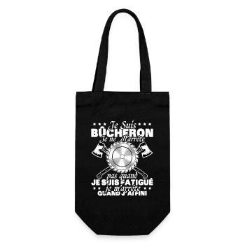 Drôle Cadeau Tronçonneuse Disant Je Suis Bûcheron - Sac à bouteille - noir - Devant