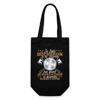 Drôle Cadeau Tronçonneuse Disant Je Suis Bûcheron - Sac à bouteille - noir - Devant