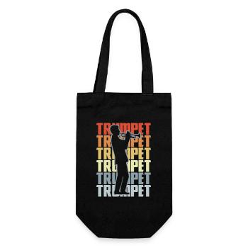 Retro Trumpet - Gift Bag for Bottles - black - Front