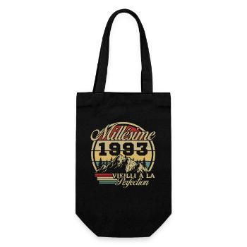 Vintage 1993, Vintage 1993 Birthday Gift - Gift Bag for Bottles - black - Front