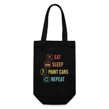 Eat Sleep Paint Cars Repeat Car Spray Automotive - Gift Bag for Bottles - black - Front