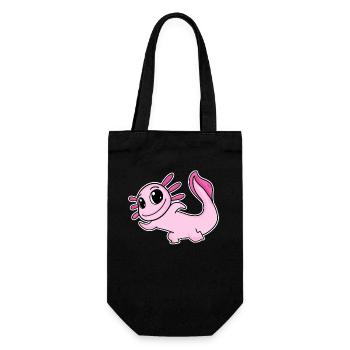 Axolotl Motif Pink - Gift Bag for Bottles - black - Front
