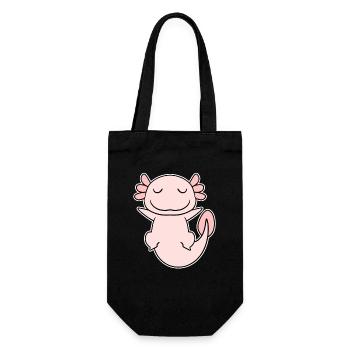Axolotl Motif Kids Cute - Gift Bag for Bottles - black - Front