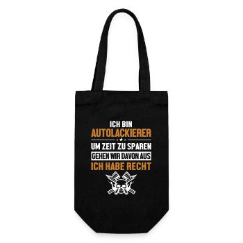 Autolackierer hat immer Recht Automotive Vehicle - Geschenkbeutel für Flaschen - Schwarz - Vorne