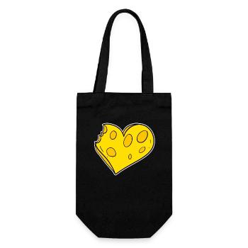 Coeur de fromage - Sac à bouteille - noir - Devant