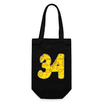 34 years old Lustig Käse - Gift Bag for Bottles - black - Front