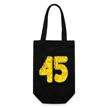 45 years of Lustig Käse - Gift Bag for Bottles - black - Front