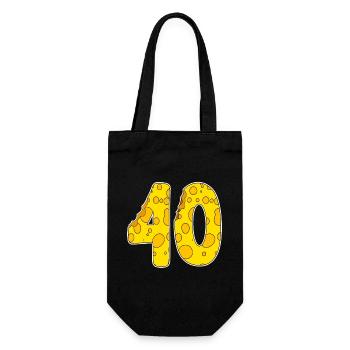 40 ans de fromage Lustig - Sac à bouteille - noir - Devant