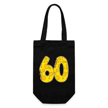 60 Years of Lustig Cheese - Gift Bag for Bottles - black - Front