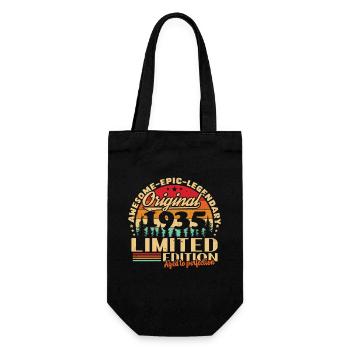 Original 1935 Vintage Retro Anniversary Gift - Gift Bag for Bottles - black - Front
