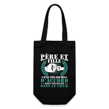 Father and Daughter Father's Day Gift Vintage Humor - Gift Bag for Bottles - black - Front