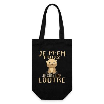 Je M'en Fous Je Suis Une Loutre Cadeau - Sac à bouteille - noir - Devant