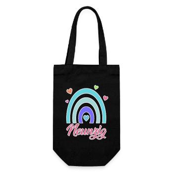 90. Geburtstag Regenbogen Vintage - Geschenkbeutel für Flaschen - Schwarz - Vorne