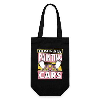 I'd Rather Be Painting Cars Car Spray Automotive - Gift Bag for Bottles - black - Front