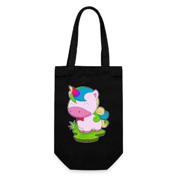 Unicorn Bow Tie - Gift Bag for Bottles - black - Front