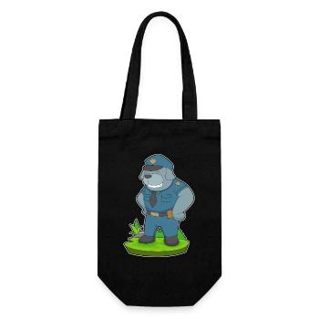 Dog, Policeman, Police - Gift Bag for Bottles - black - Front