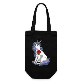 Licorne Rose - Sac à bouteille - noir - Devant