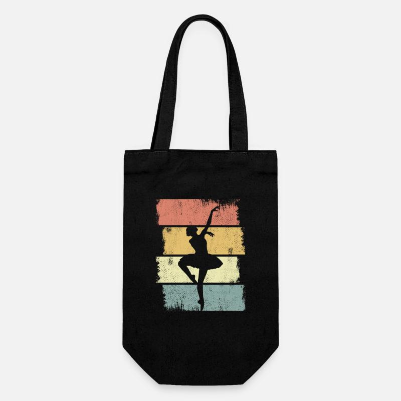 Dessin de ballerine - Sac à bouteille - noir