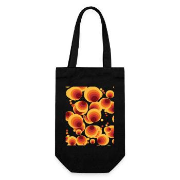 Abstraktes Polka Dots Kreismuster - Geschenkbeutel für Flaschen - Schwarz - Vorne