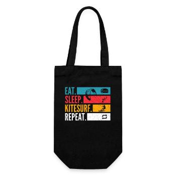 Eat Sleep Kitesurf Repeat pour le kitesurf - Sac à bouteille - noir - Devant