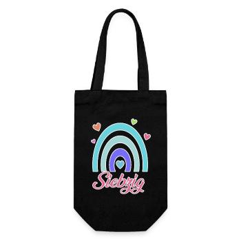70. Geburtstag Regenbogen Vintage - Geschenkbeutel für Flaschen - Schwarz - Vorne